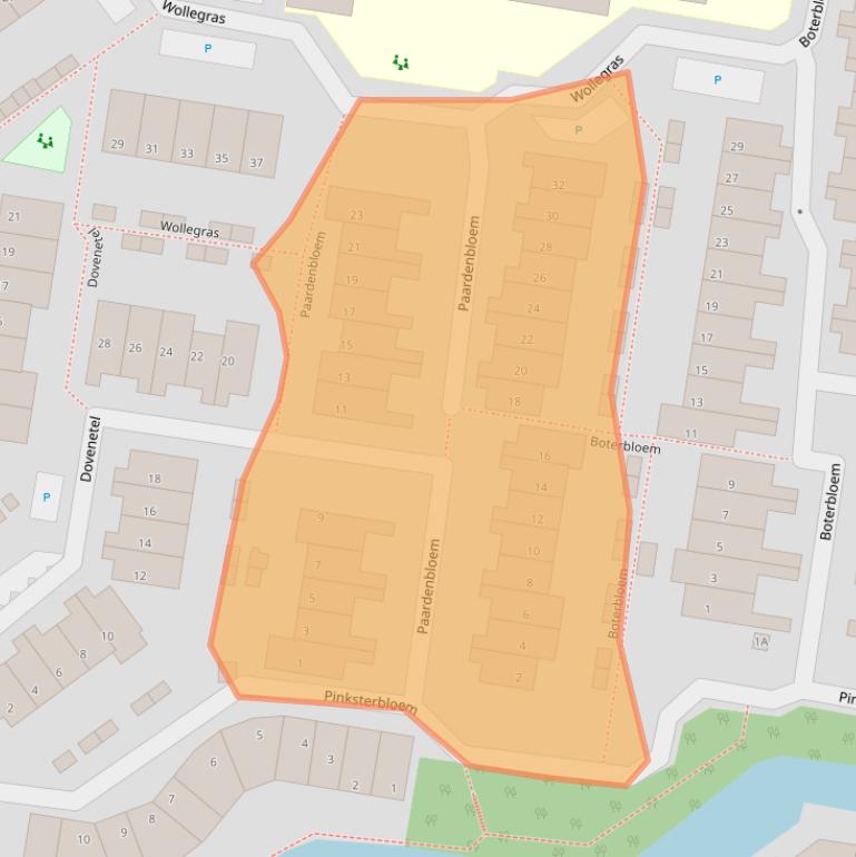 Kaart van postcodegebied 2671WR.