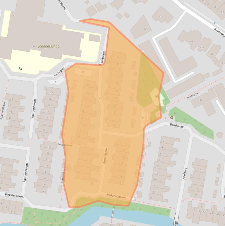 Kaart van postcodegebied 2671WS.