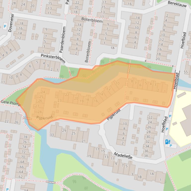 Kaart van postcodegebied 2671WT.
