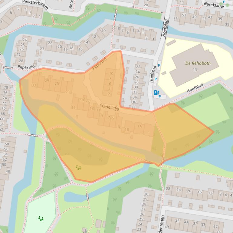 Kaart van postcodegebied 2671WV.