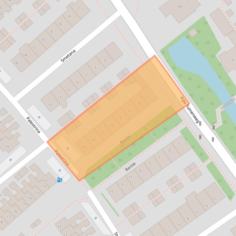 Kaart van postcodegebied 2671XE.