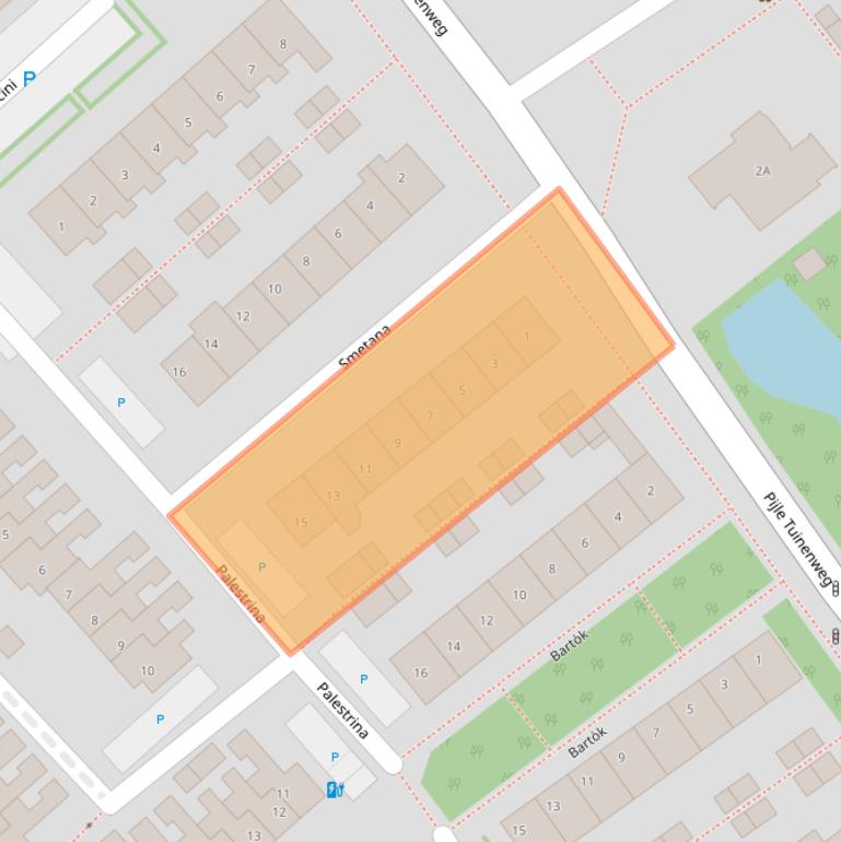 Kaart van postcodegebied 2671XG.