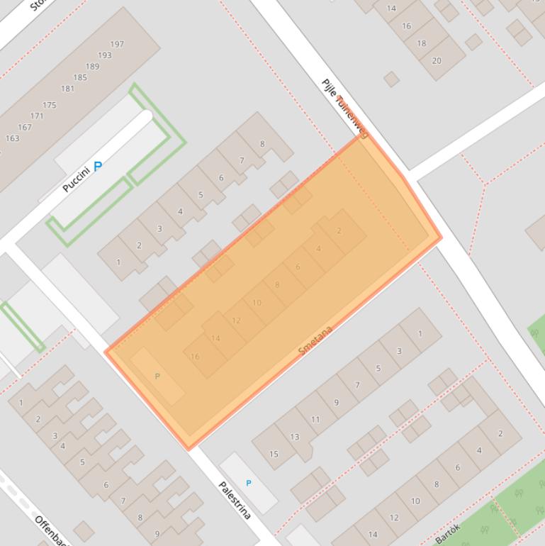 Kaart van postcodegebied 2671XH.