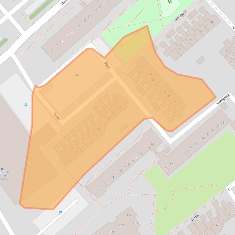 Kaart van postcodegebied 2671XZ.