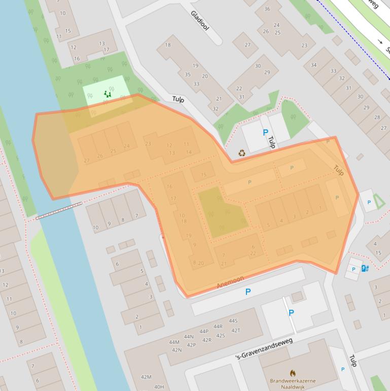 Kaart van postcodegebied 2671ZC.