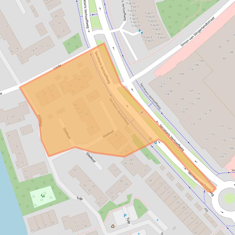 Kaart van postcodegebied 2671ZG.