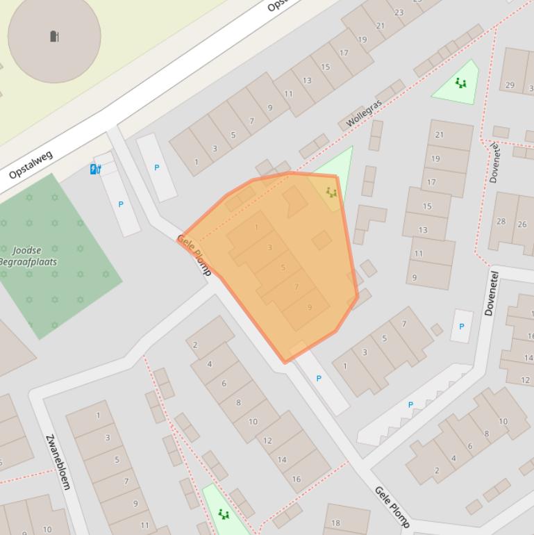 Kaart van postcodegebied 2671ZT.