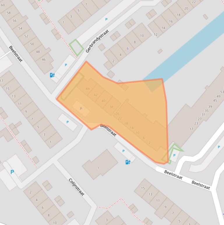 Kaart van postcodegebied 2672AC.