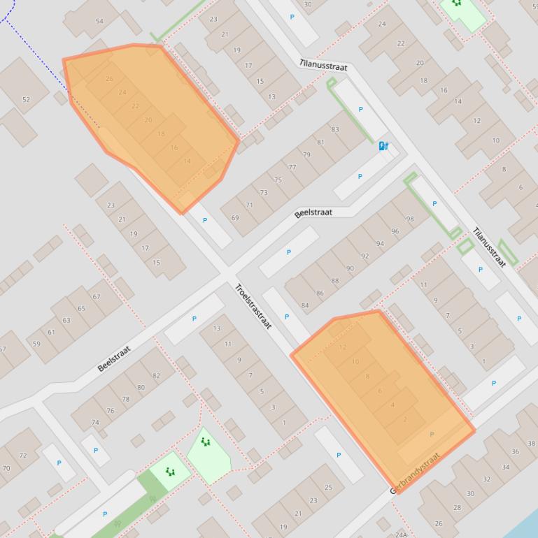 Kaart van postcodegebied 2672AG.