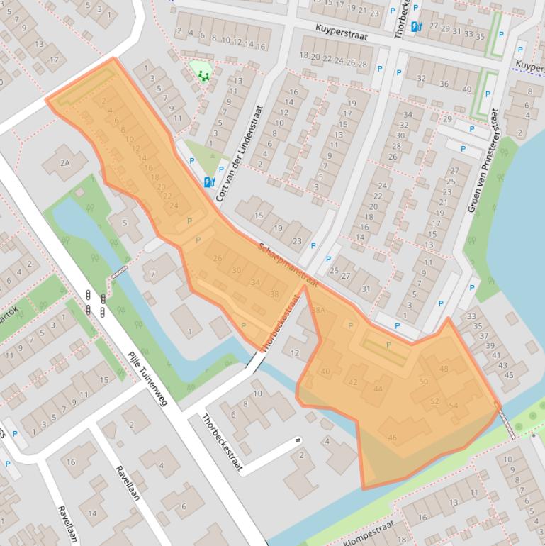 Kaart van postcodegebied 2672AS.