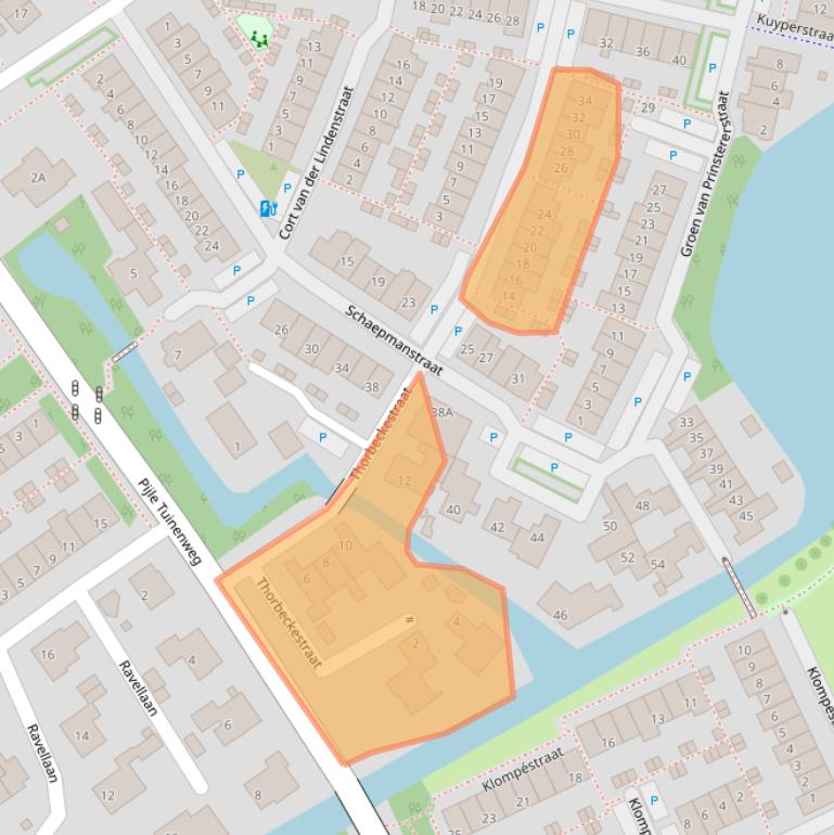 Kaart van postcodegebied 2672AX.