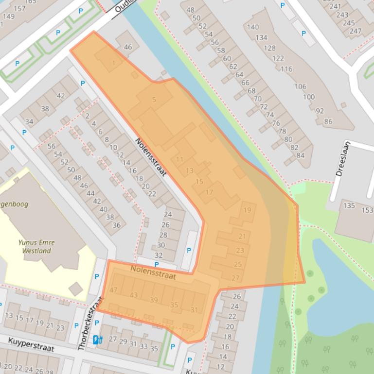 Kaart van postcodegebied 2672BH.