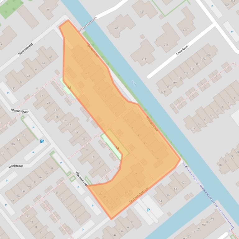 Kaart van postcodegebied 2672BK.