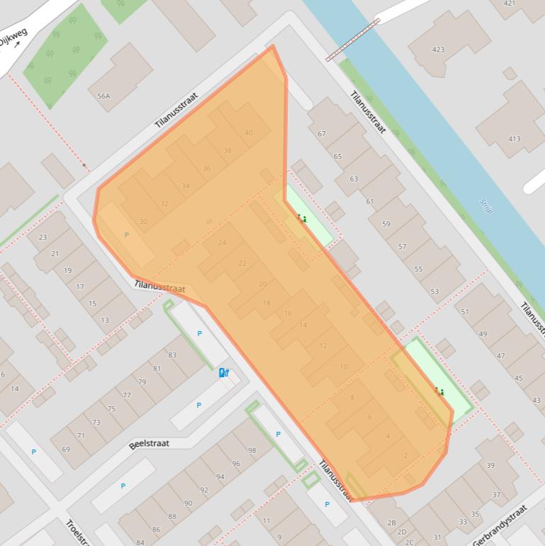 Kaart van postcodegebied 2672BL.
