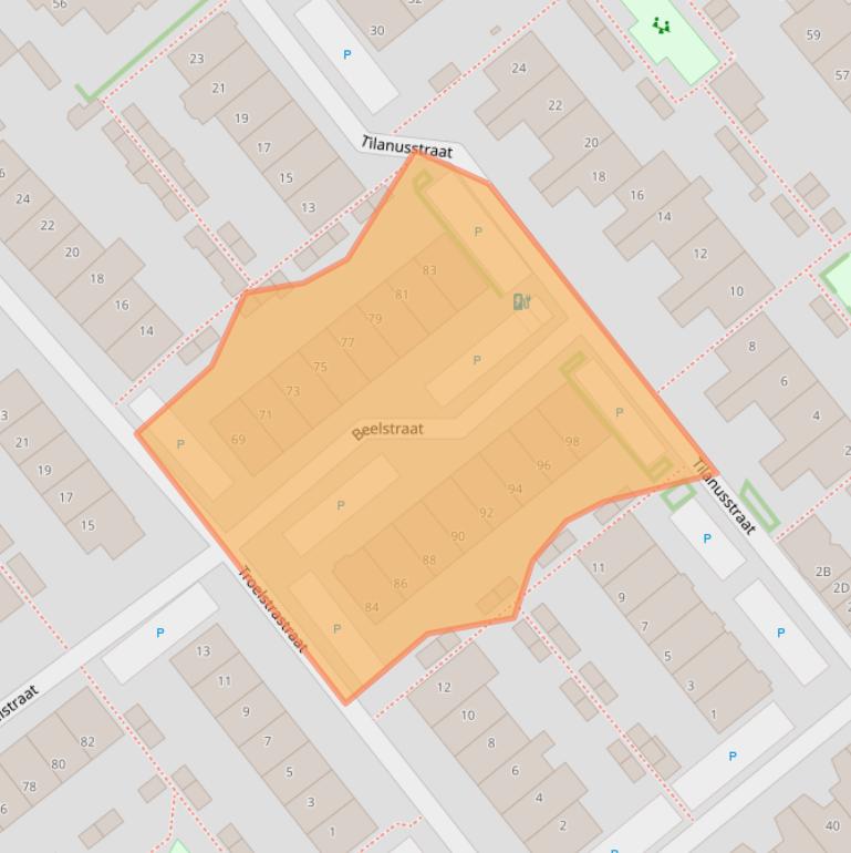 Kaart van postcodegebied 2672BN.