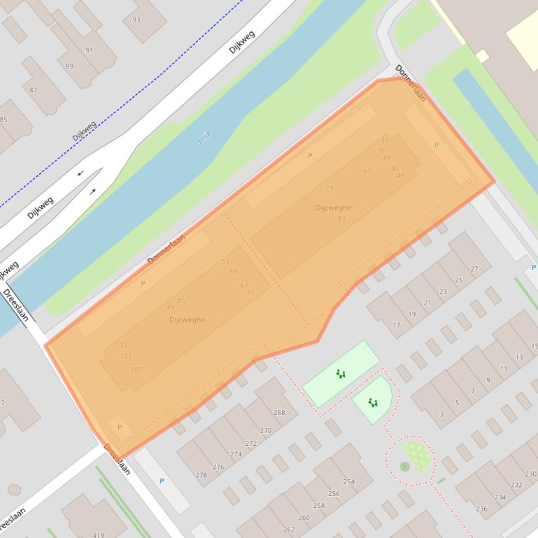 Kaart van postcodegebied 2672BX.