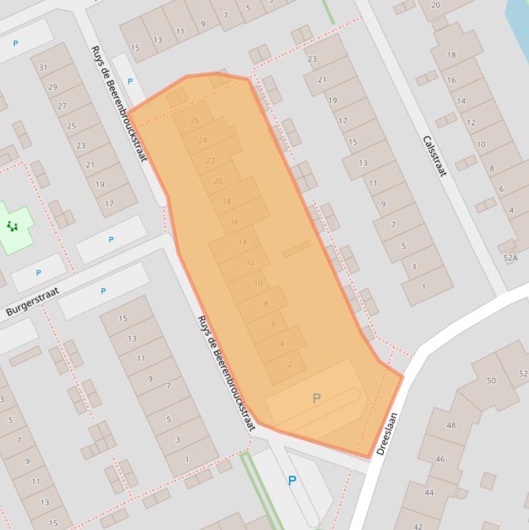 Kaart van postcodegebied 2672DB.