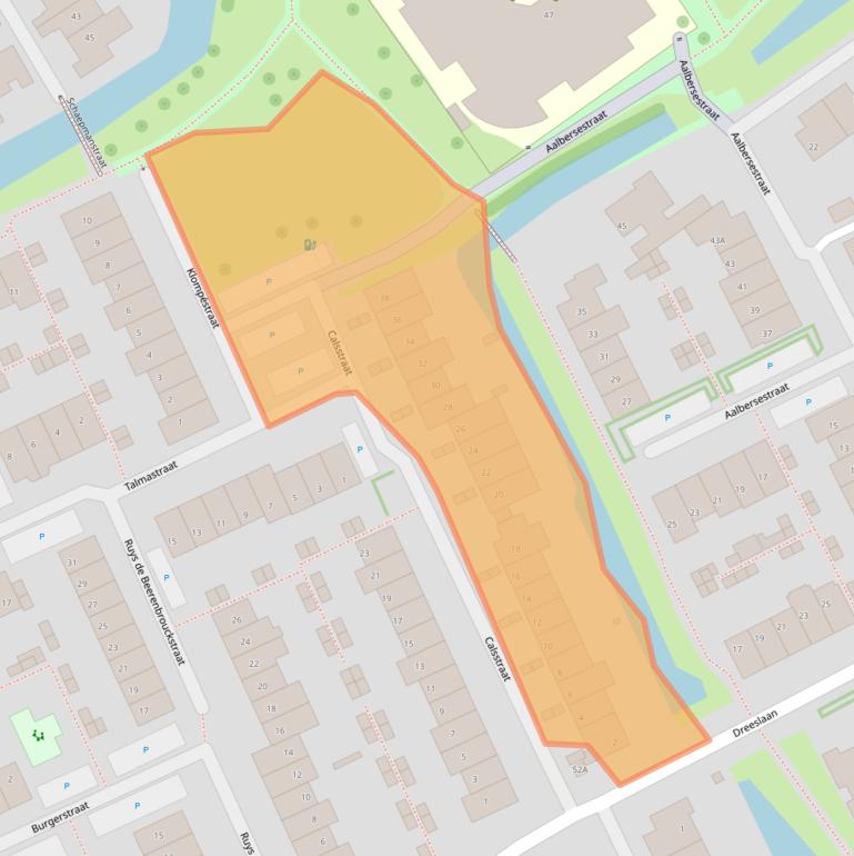 Kaart van postcodegebied 2672DH.