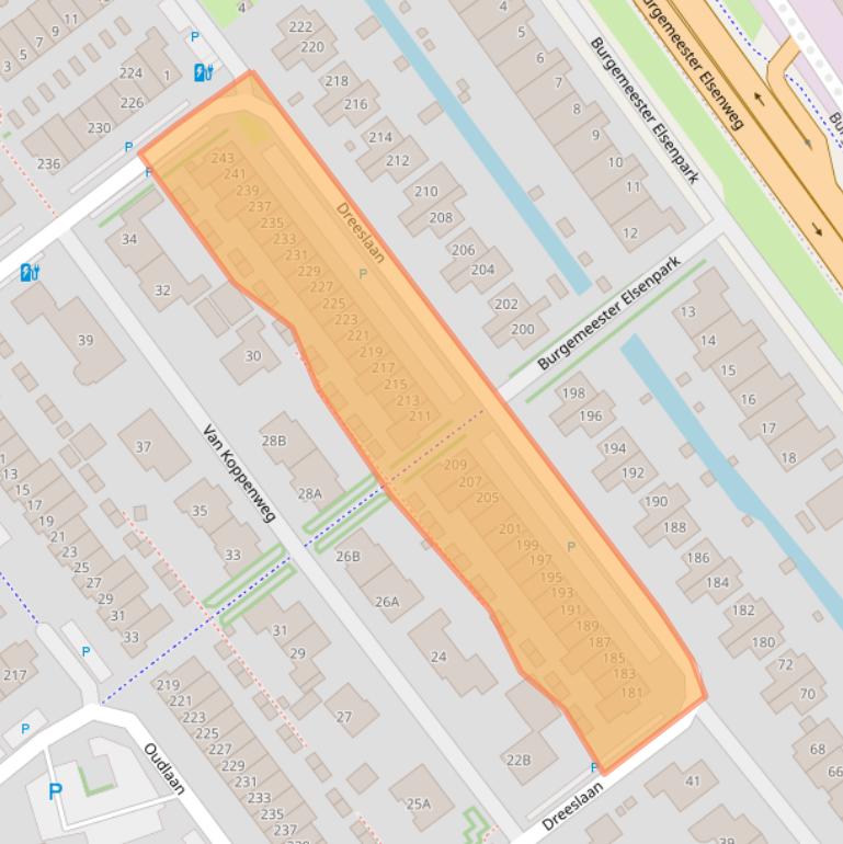 Kaart van postcodegebied 2672DK.