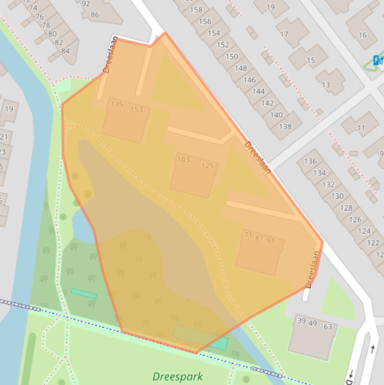 Kaart van postcodegebied 2672DL.