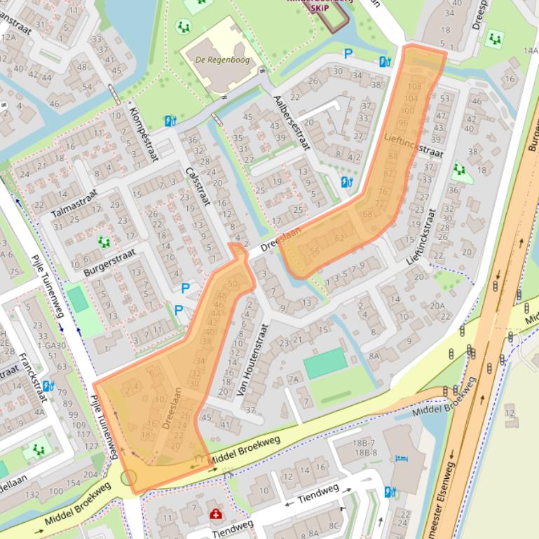 Kaart van postcodegebied 2672DN.