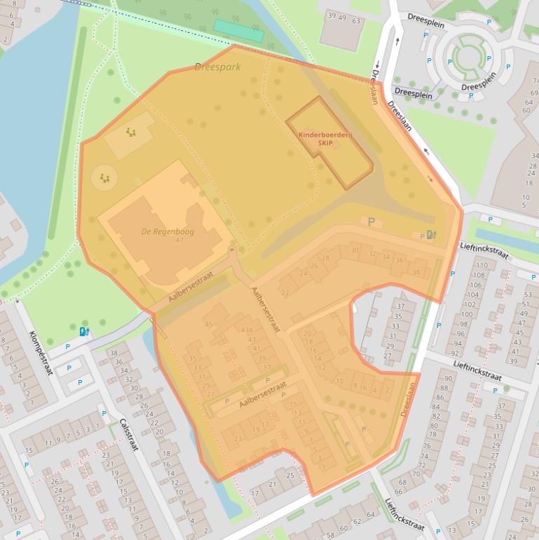 Kaart van postcodegebied 2672DR.
