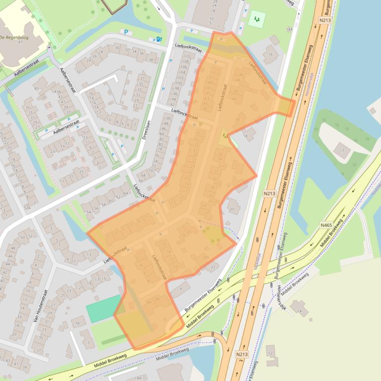 Kaart van postcodegebied 2672DT.