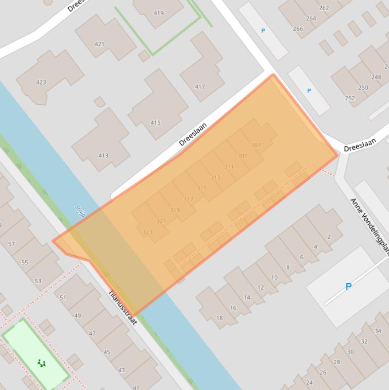 Kaart van postcodegebied 2672DV.