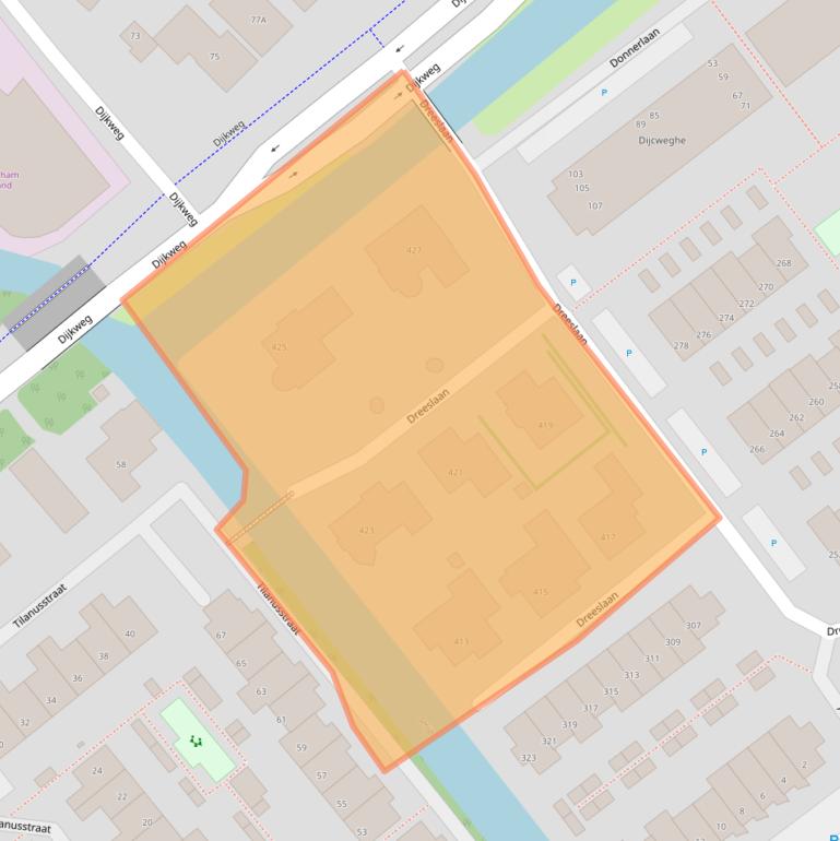 Kaart van postcodegebied 2672DZ.