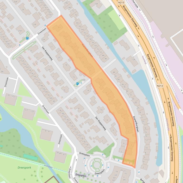 Kaart van postcodegebied 2672EC.