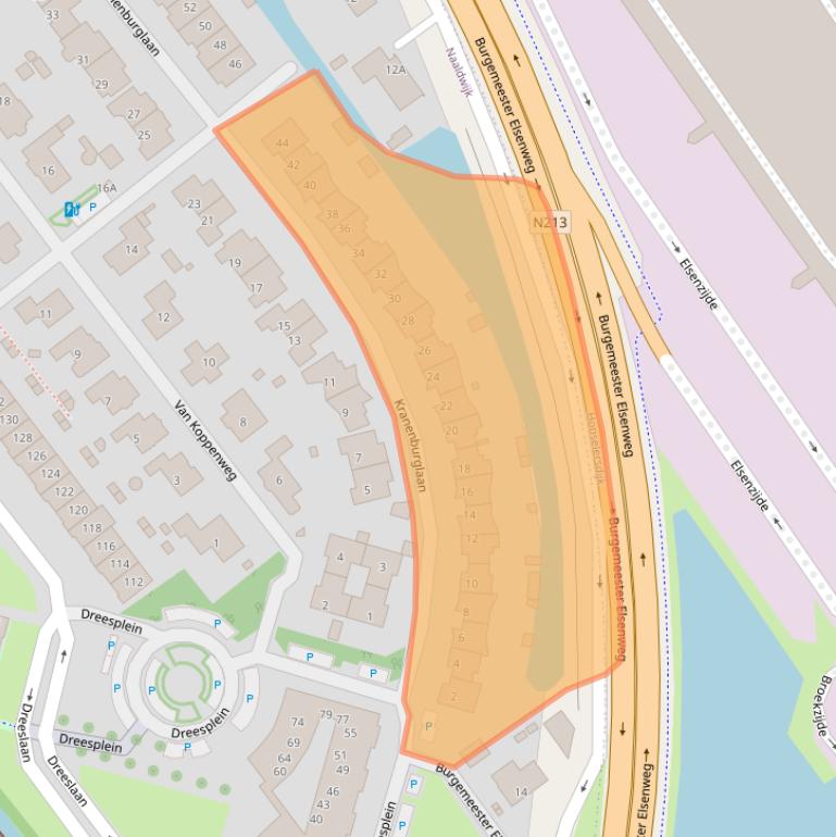 Kaart van postcodegebied 2672ED.