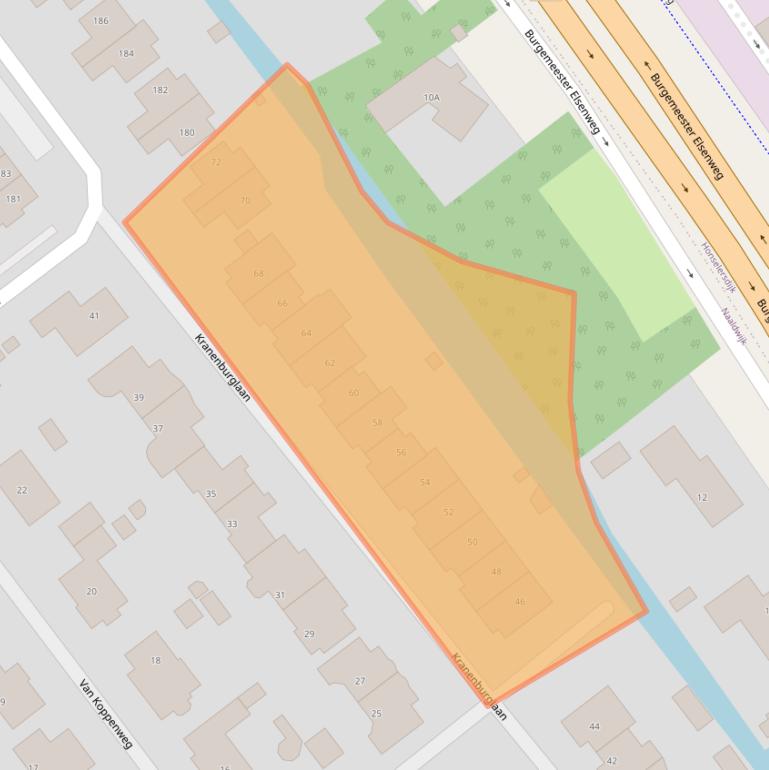 Kaart van postcodegebied 2672EE.