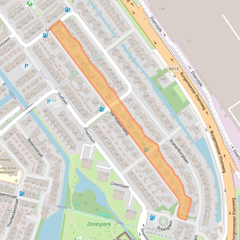 Kaart van postcodegebied 2672EH.