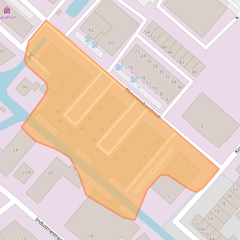 Kaart van postcodegebied 2672GC.