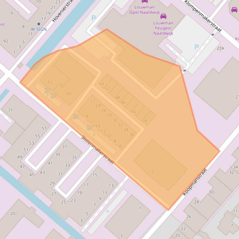 Kaart van postcodegebied 2672GD.