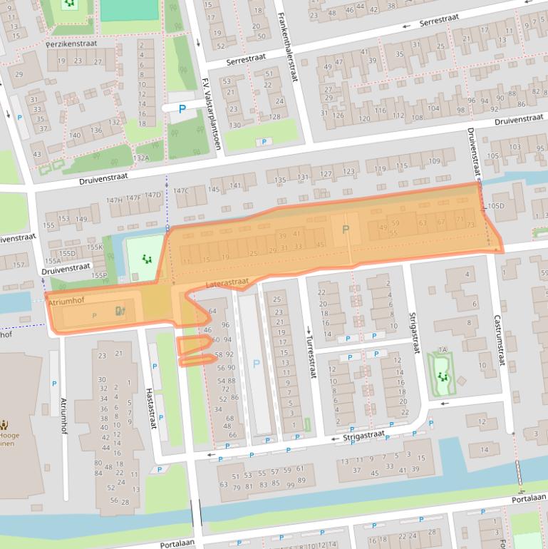 Kaart van postcodegebied 2672HE.