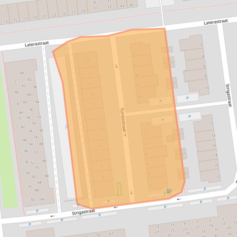 Kaart van postcodegebied 2672HJ.