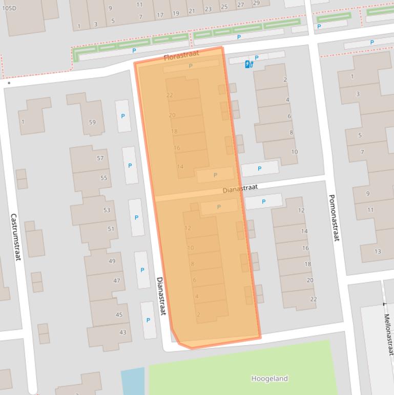 Kaart van postcodegebied 2672HK.