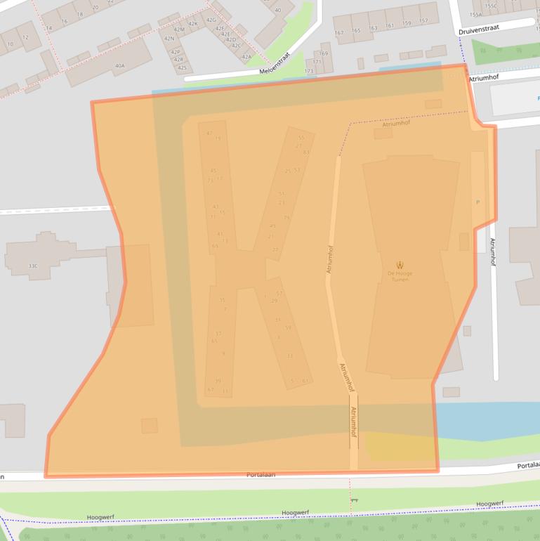 Kaart van postcodegebied 2672HP.