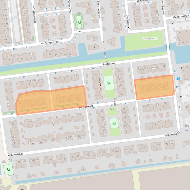 Kaart van postcodegebied 2672HW.