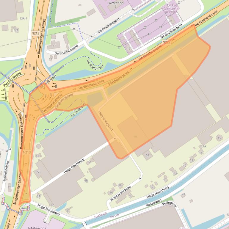 Kaart van postcodegebied 2672JA.