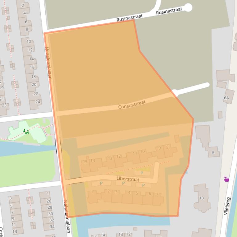 Kaart van postcodegebied 2672JD.