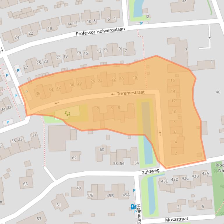 Kaart van postcodegebied 2672LB.