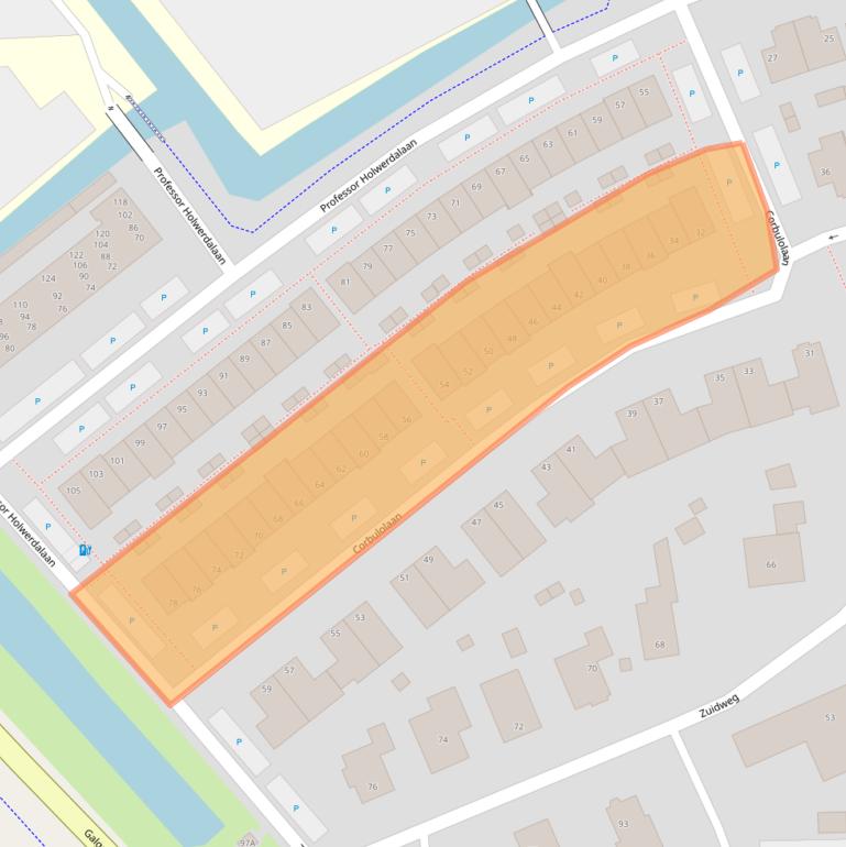 Kaart van postcodegebied 2672LE.