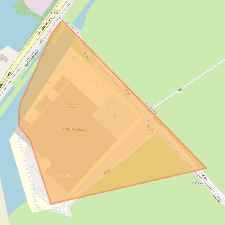 Kaart van postcodegebied 2672ZX.