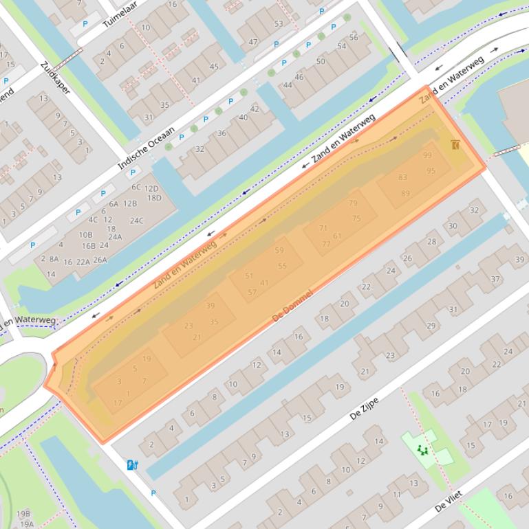 Kaart van postcodegebied 2673BG.