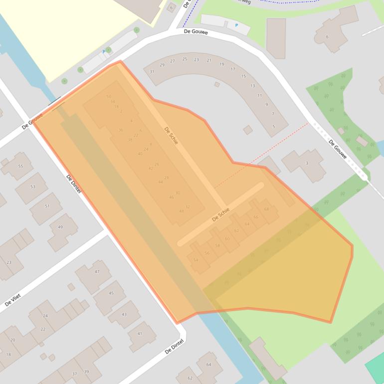 Kaart van postcodegebied 2673BJ.