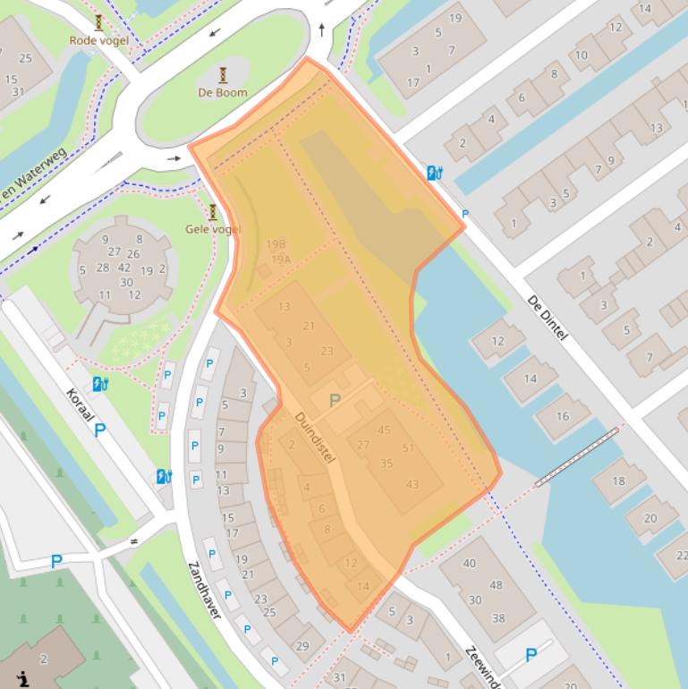 Kaart van postcodegebied 2673BM.