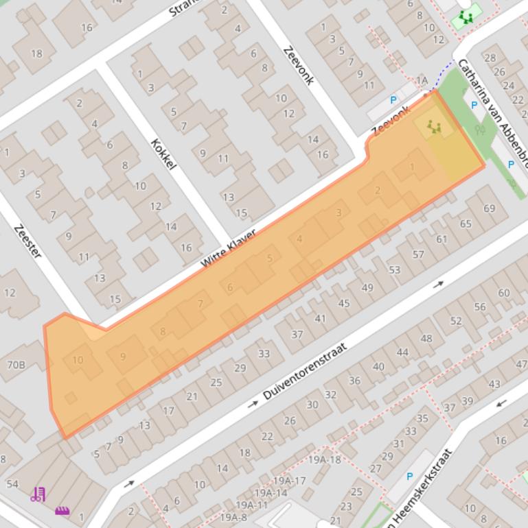 Kaart van postcodegebied 2673BS.