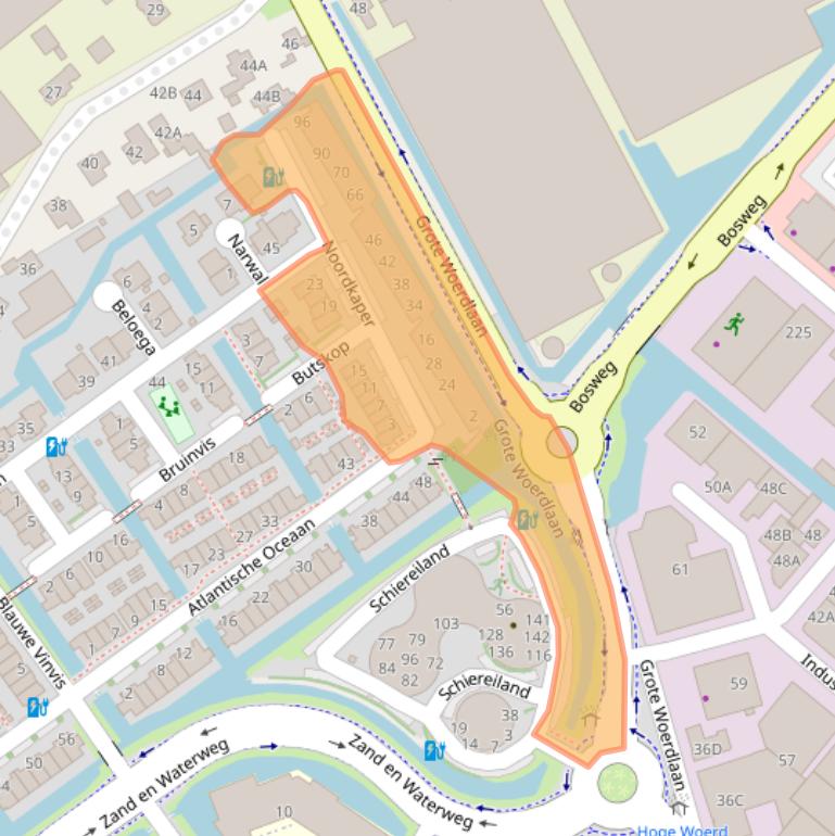 Kaart van postcodegebied 2673CC.